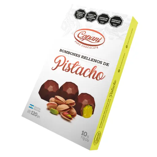 Caja de bombones de pistacho copani